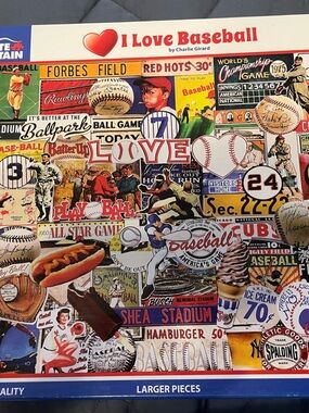 NEW White Mountain I Love Baseball